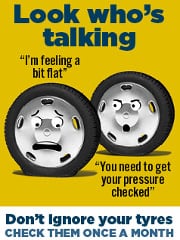 Don't ignore your tyres - check them once a month