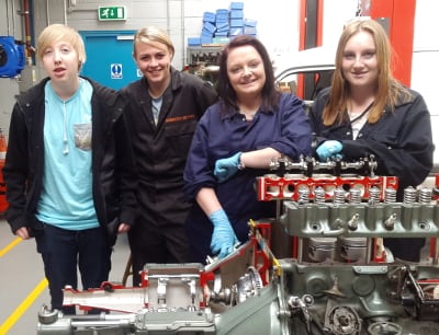 Four females starting out in the motor industry