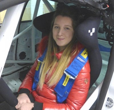 Jamie-Lea Hawley competes in Renault UK Clio championship